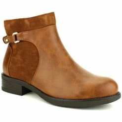 Cendriyon Bottines Caramel Chaussures Femme for Bottines / Boots Couleur Caramel