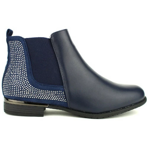 Cendriyon Bottines Bleu Chaussures Femme for Bottines / Boots Couleur Bleu 3 Cendriyon Bottines Bleu Chaussures Femme for Bottines / Boots Couleur Bleu