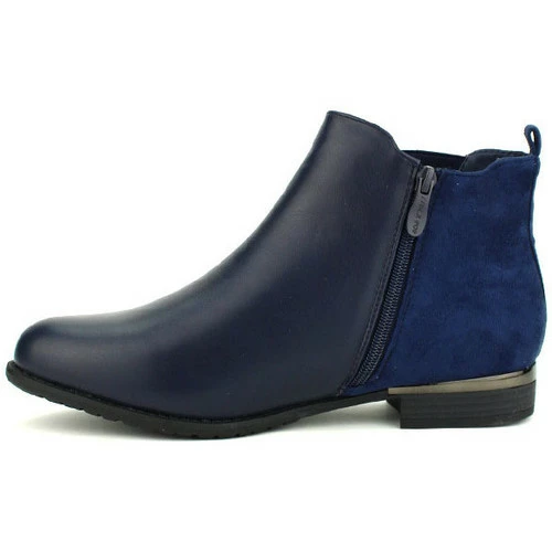 Cendriyon Bottines Bleu Chaussures Femme for Bottines / Boots Couleur Bleu 5 Cendriyon Bottines Bleu Chaussures Femme for Bottines / Boots Couleur Bleu – Image 3