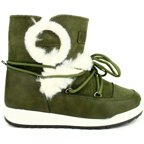 Cendriyon Bottines Kaki Chaussures Femme for Bottines / Boots Couleur Kaki 4 Cendriyon Bottines Kaki Chaussures Femme for Bottines / Boots Couleur Kaki – Image 2