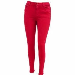 Cendriyon Pantalons Rouge Vêtements Femme for Pantalons Couleur Rouge