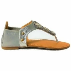 Cendriyon Tongs Argenté Chaussures Femme for Tongs Couleur Argenté