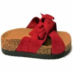 Cendriyon Sandales Rouge Chaussures Femme for Sandales et Nu-pieds Couleur Rouge