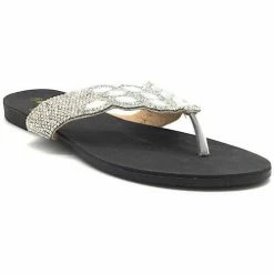 Cendriyon Tongs Argenté Chaussures Femme for Tongs Couleur Argenté