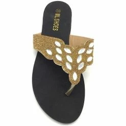 Cendriyon Tongs Doré Chaussures Femme for Tongs Couleur Doré -Cendriyon Soldes Boutique 15843979 500 C