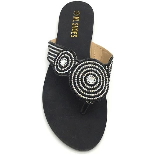 Cendriyon Tongs Noir Chaussures Femme for Tongs Couleur Noir 4 Cendriyon Tongs Noir Chaussures Femme for Tongs Couleur Noir – Image 2