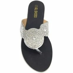 Cendriyon Tongs Argenté Chaussures Femme for Tongs Couleur Argenté -Cendriyon Soldes Boutique 15940859 500 C