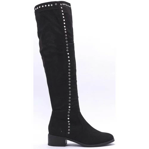 Cendriyon Bottes Noir Chaussures Femme for Bottes Couleur Noir 3 Cendriyon Bottes Noir Chaussures Femme for Bottes Couleur Noir