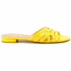 Cendriyon Sandales Jaune Chaussures Femme for Sandales et Nu-pieds Couleur Jaune