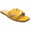 Cendriyon Sandales Jaune Chaussures Femme for Sandales et Nu-pieds Couleur Jaune