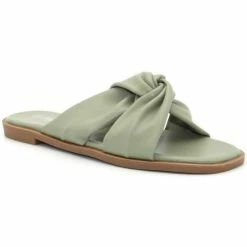 Cendriyon Sandales Kaki Chaussures Femme for Sandales et Nu-pieds Couleur Kaki