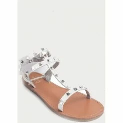 Cendriyon Sandales Blanc Chaussures Femme for Sandales et Nu-pieds Couleur Blanc