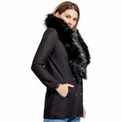 Cendriyon Manteaux Noir Vêtements Femme for Manteaux Couleur Noir -Cendriyon Soldes Boutique 21434220 500 C