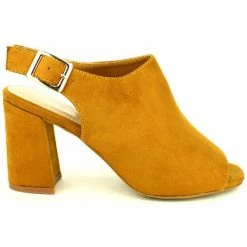 Cendriyon Sandales Caramel Chaussures Femme for Sandales et Nu-pieds Couleur Caramel