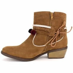 Cendriyon Bottines Taupe Chaussures Femme for Bottines / Boots Couleur Taupe -Cendriyon Soldes Boutique 4916446 500 C