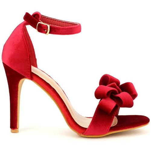 Cendriyon Sandales Rouge Chaussures Femme for Sandales et Nu-pieds Couleur Rouge 5 Cendriyon Sandales Rouge Chaussures Femme for Sandales et Nu-pieds Couleur Rouge – Image 3