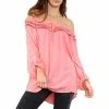Cendriyon Tuniques Corail Vêtements Femme for Tops / Blouses Couleur Corail