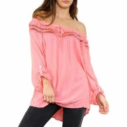 Cendriyon Soldes Boutique 7 Cendriyon Tuniques Corail Vêtements Femme for Tops / Blouses Couleur Corail