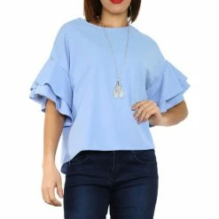 Cendriyon Tops Bleu Vêtements Femme for Tops / Blouses Couleur Bleu