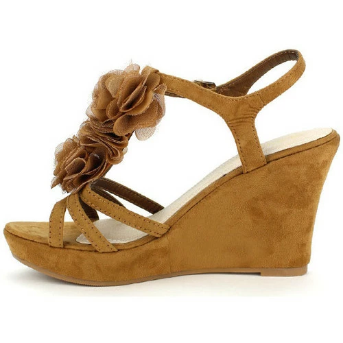 Cendriyon Compensées Marron Chaussures Femme for Espadrilles Couleur Marron 5 Cendriyon Compensées Marron Chaussures Femme for Espadrilles Couleur Marron – Image 3