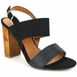 Cendriyon Sandales Noir Chaussures Femme for Sandales et Nu-pieds Couleur Noir -Cendriyon Soldes Boutique 5821451 500 B