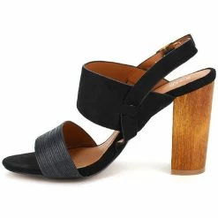 Cendriyon Sandales Noir Chaussures Femme for Sandales et Nu-pieds Couleur Noir -Cendriyon Soldes Boutique 5821451 500 C