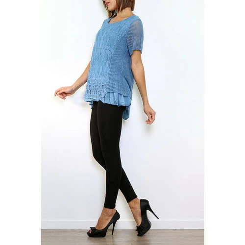 Cendriyon Tops Bleu Vêtements Femme for Tops / Blouses Couleur Bleu 5 Cendriyon Tops Bleu Vêtements Femme for Tops / Blouses Couleur Bleu – Image 3