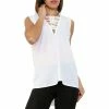 Cendriyon Tops Blanc Vêtements Femme for Tops / Blouses Couleur Blanc -Cendriyon Soldes Boutique 5855252 500 A