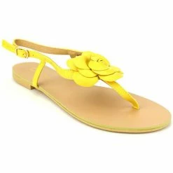 Cendriyon Tongs Jaune Chaussures Femme for Tongs Couleur Jaune