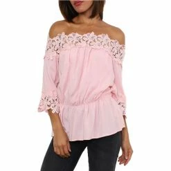 Cendriyon Soldes Boutique 19 Cendriyon Tuniques Rose Vêtements Femme for Tops / Blouses Couleur Rose