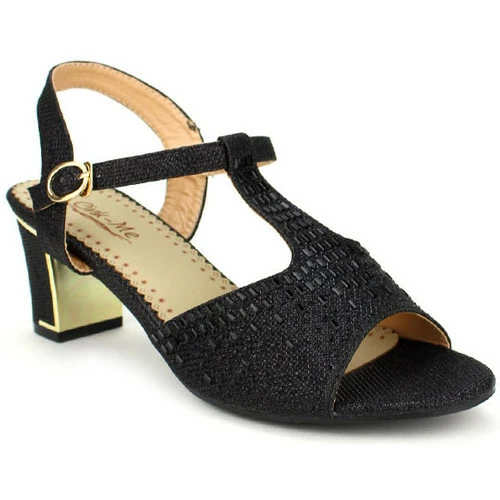 Cendriyon Sandales Noir Chaussures Femme for Sandales et Nu-pieds Couleur Noir 4 Cendriyon Sandales Noir Chaussures Femme for Sandales et Nu-pieds Couleur Noir – Image 2