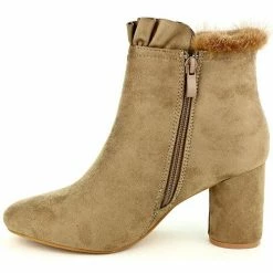 Cendriyon Bottines Taupe Chaussures Femme for Bottines / Boots Couleur Taupe -Cendriyon Soldes Boutique 6698559 500 C
