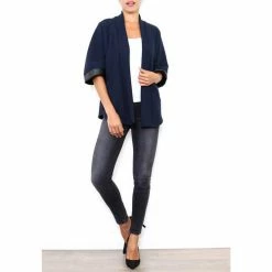 Cendriyon Manteaux Bleu Vêtements Femme for Manteaux Couleur Bleu -Cendriyon Soldes Boutique 6702439 500 B