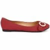 Cendriyon Ballerines Rouge Chaussures Femme for Ballerines / Babies Couleur Rouge