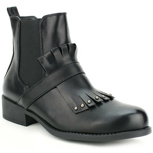 Cendriyon Bottines Noir Chaussures Femme for Bottines / Boots Couleur Noir 4 Cendriyon Bottines Noir Chaussures Femme for Bottines / Boots Couleur Noir â Image 2