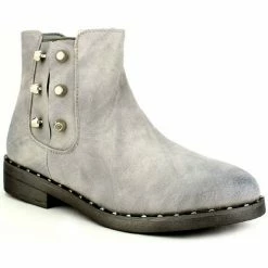 Cendriyon Bottines Gris Chaussures Femme for Bottines / Boots Couleur Gris -Cendriyon Soldes Boutique 6955774 500 C