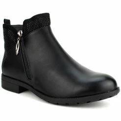 Cendriyon Bottines Noir Chaussures Femme for Bottines / Boots Couleur Noir -Cendriyon Soldes Boutique 7057270 500 C