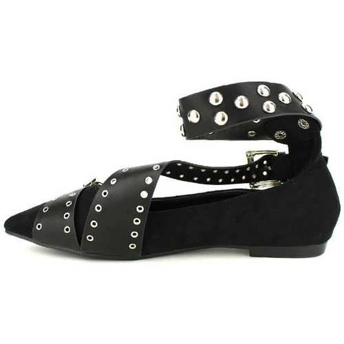 Cendriyon Ballerines Noir Chaussures Femme for Ballerines / Babies Couleur Noir 4 Cendriyon Ballerines Noir Chaussures Femme for Ballerines / Babies Couleur Noir – Image 2
