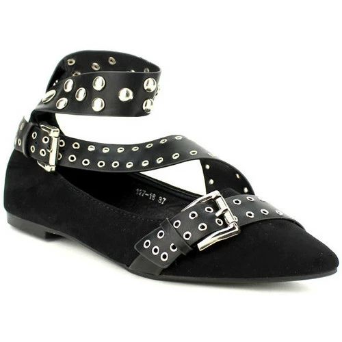 Cendriyon Ballerines Noir Chaussures Femme for Ballerines / Babies Couleur Noir 5 Cendriyon Ballerines Noir Chaussures Femme for Ballerines / Babies Couleur Noir – Image 3