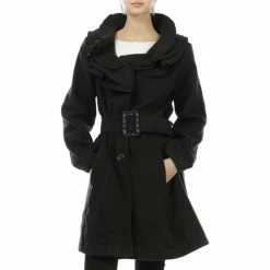 Cendriyon Manteaux Noir Vêtements Femme for Manteaux Couleur Noir