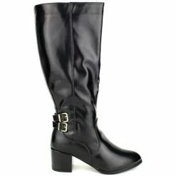 Cendriyon Bottes Noir Chaussures Femme for Bottes Couleur Noir