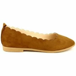 Cendriyon Ballerines Caramel Chaussures Femme for Ballerines / Babies Couleur Caramel