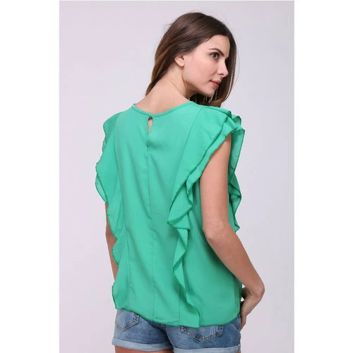 Cendriyon Tops Vert Vêtements Femme for Tops / Blouses Couleur Vert 4 Cendriyon Tops Vert Vêtements Femme for Tops / Blouses Couleur Vert – Image 2