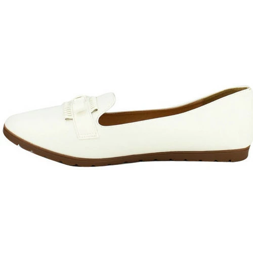 Cendriyon Ballerines Blanc Chaussures Femme for Ballerines / Babies Couleur Blanc 4 Cendriyon Ballerines Blanc Chaussures Femme for Ballerines / Babies Couleur Blanc – Image 2