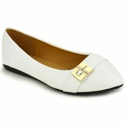 Cendriyon Ballerines Blanc Chaussures Femme for Ballerines / Babies Couleur Blanc