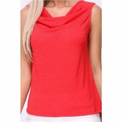 Cendriyon Tops Rouge Vêtements Femme for Tops / Blouses Couleur Rouge -Cendriyon Soldes Boutique 7887406 500 C