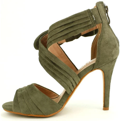 Cendriyon Sandales Kaki Chaussures Femme for Sandales et Nu-pieds Couleur Kaki 5 Cendriyon Sandales Kaki Chaussures Femme for Sandales et Nu-pieds Couleur Kaki – Image 3