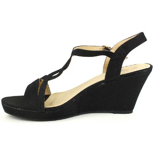 Cendriyon Compensées Noir Chaussures Femme for Espadrilles Couleur Noir 4 Cendriyon Compensées Noir Chaussures Femme for Espadrilles Couleur Noir – Image 2