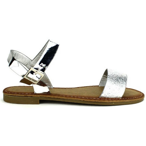 Cendriyon Sandales Argenté Chaussures Femme for Sandales et Nu-pieds Couleur Argenté 4 Cendriyon Sandales Argenté Chaussures Femme for Sandales et Nu-pieds Couleur Argenté – Image 2