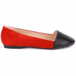 Cendriyon Ballerines Rouge Chaussures Femme for Ballerines / Babies Couleur Rouge